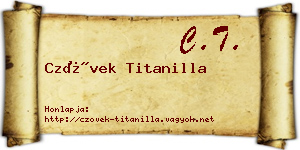 Czövek Titanilla névjegykártya